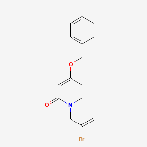 molecular formula C15H14BrNO2 B8319200 4-Benzyloxy-1-(2-bromo-allyl)-1H-pyridin-2-one 