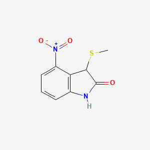 molecular formula C9H8N2O3S B8319207 3-(Methylthio)-4-nitroindolin-2-one 