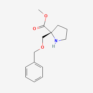 molecular formula C14H19NO3 B8319301 methyl 2-[(benzyloxy)methyl]-L-prolinate 