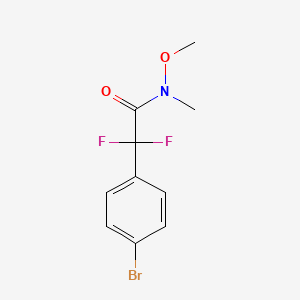 molecular formula C10H10BrF2NO2 B8319449 2-(4-bromophenyl)-2,2-difluoro-N-methoxy-N-methylacetamide CAS No. 1022155-96-9