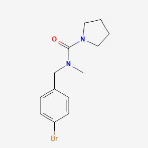 molecular formula C13H17BrN2O B8319464 N-[(4-bromophenyl)methyl]-N-methyl-1-pyrrolidinecarboxamide 