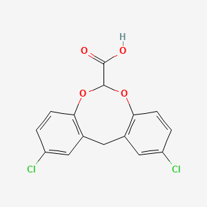 molecular formula C15H10Cl2O4 B8319570 2,10-dichloro-12H-dibenzo[d,g][1,3]dioxocin-6-carboxylic acid 