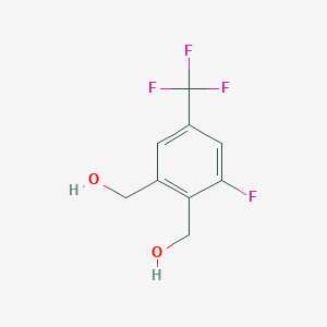 molecular formula C9H8F4O2 B8319614 (2-Fluoro-6-hydroxymethyl-4-trifluoromethyl-phenyl)-methanol 