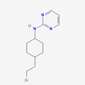 molecular formula C12H18BrN3 B8319626 N-[4-(2-bromoethyl)cyclohexyl]-N-(2-pyrimidinyl)amine 