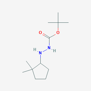 molecular formula C12H24N2O2 B8319661 Tert-butyl 2-(2,2-dimethylcyclopentyl)hydrazinecarboxylate 
