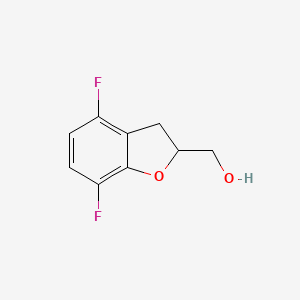 molecular formula C9H8F2O2 B8319677 4,7-Difluoro-2,3-dihydro-2-hydroxymethylbenzofuran 