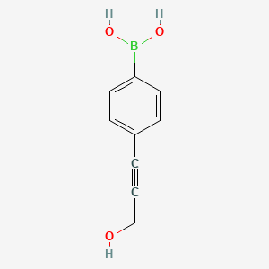 molecular formula C9H9BO3 B8319683 [4-(3-hydroxy-1-propynyl)phenyl]boronic Acid 