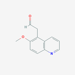 molecular formula C12H11NO2 B8319697 (6-Methoxyquinolin-5-yl)acetaldehyde 