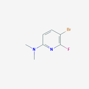 molecular formula C7H8BrFN2 B8319737 5-Bromo-6-fluoro-N,N-dimethyl-2-pyridinamine 