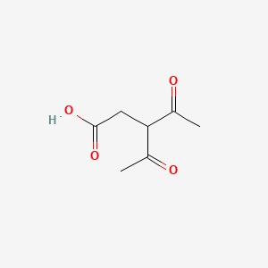 molecular formula C7H10O4 B8319743 3-Acetyl-4-oxopentanoic acid CAS No. 70597-88-5