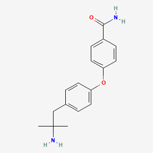 molecular formula C17H20N2O2 B8319752 4-(4-(2-Amino-2-methylpropyl)phenoxy)benzamide 