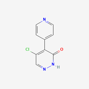 molecular formula C9H6ClN3O B8319774 5-chloro-4-(pyridin-4-yl)pyridazin-3(2H)-one 