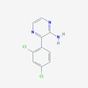 molecular formula C10H7Cl2N3 B8319804 3-(2,4-Dichlorophenyl)-2-pyrazinamine 