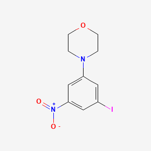 molecular formula C10H11IN2O3 B8319848 4-(3-Iodo-5-nitrophenyl)morpholine 