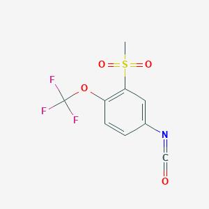 molecular formula C9H6F3NO4S B8319884 3-Methylsulfonyl-4-trifluoromethoxyphenyl isocyanate 
