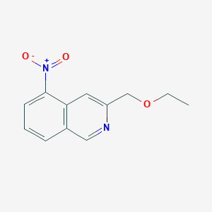 molecular formula C12H12N2O3 B8319925 3-Ethoxymethyl-5-nitroisoquinoline 