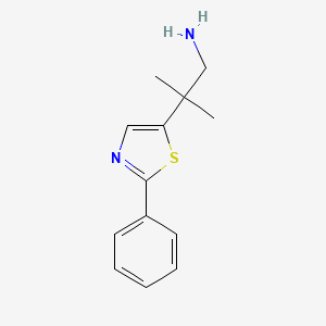 2-Methyl-2-(2-phenylthiazol-5-yl)propan-1-amine