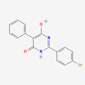 molecular formula C16H11BrN2O2 B8319970 2-(4-Bromophenyl)-5-phenyl-4,6-dihydroxypyrimidine 