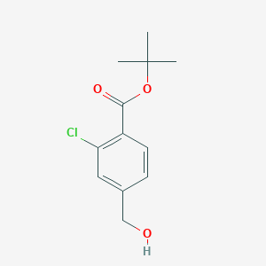 molecular formula C12H15ClO3 B8320029 Tert-butyl 2-chloro-4-(hydroxymethyl)benzoate 