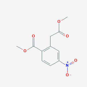 molecular formula C11H11NO6 B8320033 Methyl 2-methoxycarbonylmethyl-4-nitrobenzoate 