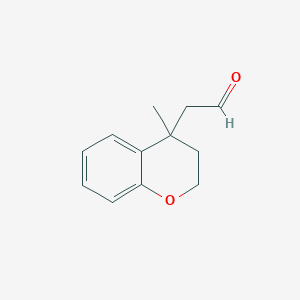 molecular formula C12H14O2 B8320061 (4-Methylchroman-4-yl)acetaldehyde 