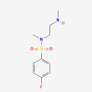 molecular formula C10H15FN2O2S B8320119 4-fluoro-N-methyl-N-[2-(methylamino)ethyl]benzenesulphonamide 