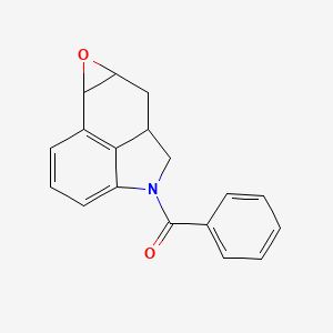 molecular formula C18H15NO2 B8320123 phenyl(5a,6,6a,7a-tetrahydro[1]benzoxireno[4,3,2-cd]indol-4(5H)-yl)methanone CAS No. 39890-59-0