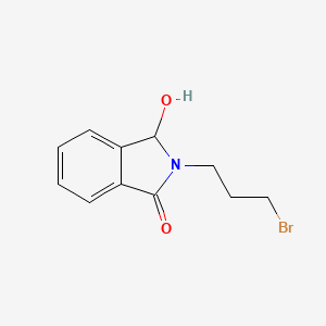 molecular formula C11H12BrNO2 B8320138 2-(3-Bromopropyl)-3-hydroxy-1-isoindolinone 