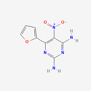 molecular formula C8H7N5O3 B8320155 6-(2-Furyl)-5-nitropyrimidine-2,4-diamine 