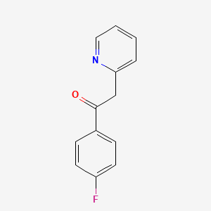 molecular formula C13H10FNO B8320161 1-(4-Fluorophenyl)-2-pyridin-2-ylethanone 