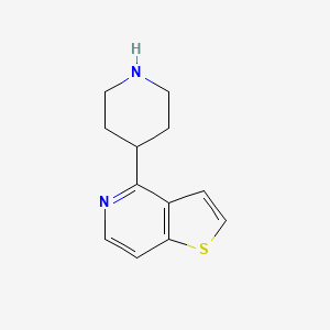 molecular formula C12H14N2S B8320163 4-(4-Piperidinyl)thieno[3,2-c]pyridine 