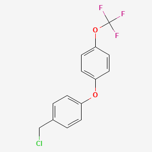 molecular formula C14H10ClF3O2 B8320178 1-(Chloromethyl)-4-[4-(trifluoromethoxy)phenoxy]benzene CAS No. 262862-81-7