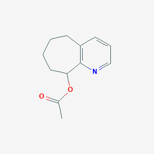 molecular formula C12H15NO2 B8320211 acetic acid 6,7,8,9-tetrahydro-5H-cyclohepta[b]pyridin-9-yl ester 