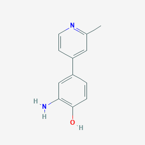 molecular formula C12H12N2O B8320225 2-Amino-4-(2-methylpyridin-4-yl)phenol 