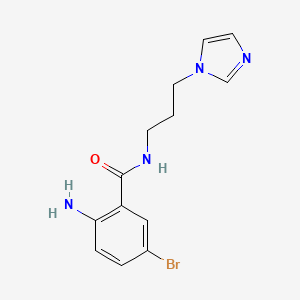 molecular formula C13H15BrN4O B8320252 2-Amino-5-bromo-N-[3-(1H-imidazol-1-yl)propyl]benzamide 