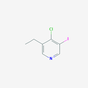 molecular formula C7H7ClIN B8320266 Pyridine, 4-chloro-3-ethyl-5-iodo- CAS No. 351457-61-9