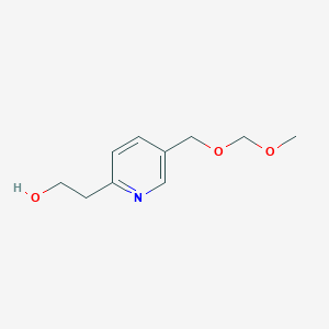 molecular formula C10H15NO3 B8320308 2-(5-Methoxymethoxymethyl-2-pyridyl)ethanol 