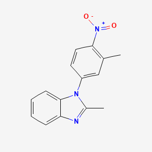 molecular formula C15H13N3O2 B8320313 1-(3-Methyl-4-nitrophenyl)-2-methylbenzimidazole 