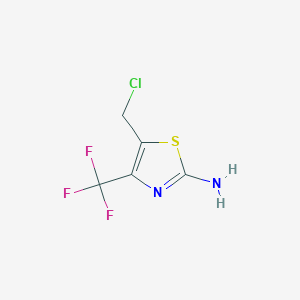 molecular formula C5H4ClF3N2S B8320327 5-Chloromethyl-4-trifluoromethylthiazol-2-amine 