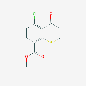 molecular formula C11H9ClO3S B8320375 Methyl 5-chloro-4-oxothiochromane-8-carboxylate 
