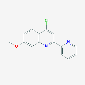 molecular formula C15H11ClN2O B8320381 4-Chloro-7-methoxy-2-(pyridin-2-yl)quinoline 