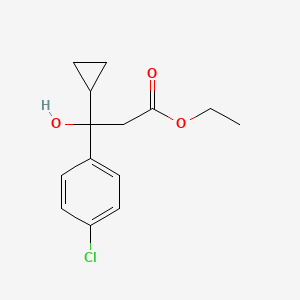 Ethyl 3-(4-chlorophenyl)-3-cyclopropyl-3-hydroxypropanoate