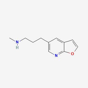molecular formula C11H14N2O B8320455 (3-Furo[2,3-b]pyridin-5-yl-propyl)methyl-amine 