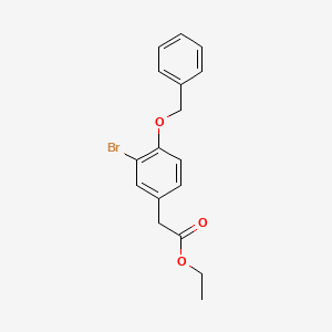 molecular formula C17H17BrO3 B8320487 Ethyl 2-(4-(benzyloxy)-3-bromophenyl)acetate 