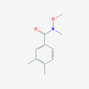 molecular formula C11H15NO2 B8320557 N-methoxy-N,3,4-trimethylbenzamide CAS No. 155586-40-6