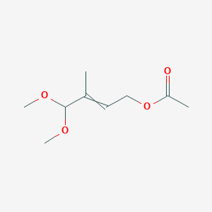 molecular formula C9H16O4 B8320587 4,4-Dimethoxy-3-methyl-crotyl acetate CAS No. 74549-14-7