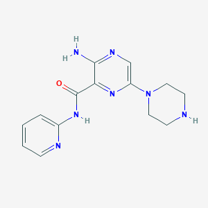 3-amino-6-(piperazin-1-yl)-N-(pyridin-2-yl)pyrazine-2-carboxamide