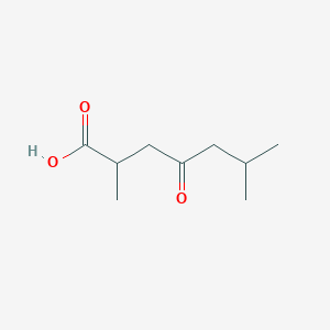 molecular formula C9H16O3 B8320604 2,6-dimethyl-4-oxo-heptanoic Acid 