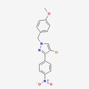 4-bromo-1-{[4-(methyloxy)phenyl]methyl}-3-(4-nitrophenyl)-1H-pyrazole