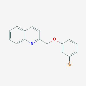 molecular formula C16H12BrNO B8320626 2-[(3-Bromophenoxy)methyl]quinoline 